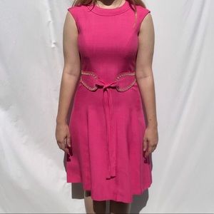 Vintage Adele Simpson 60's Hot Pink Dress